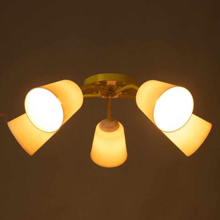 Люстра Люстра "Онлайн" (цил.) 5х15Вт Е27 МОДЕЛЬ:BR 00281 желтый 52х52х15см