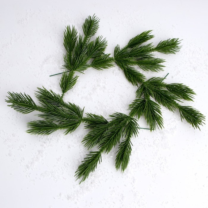 Декор &laquo;Веточка ели&raquo;, набор 5 шт., размер 1 шт. &mdash; 28 &times; 10 &times; 3 см
