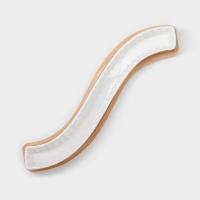 Блюдо фарфоровое для оливок на деревянной подставке BellaTenero, 35&times;4&times;3 см, цвет белый