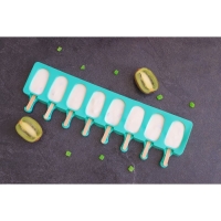 Форма для мороженого Доляна «Эскимо», силикон, 42×12 см, 8 ячеек (6,8×3,8 см), цвет МИКС Форма для мороженого Доляна «Эскимо», силикон, 42×12 см, 8 ячеек (6,8×3,8 см), цвет МИКС