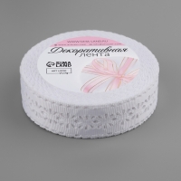 Лента декоративная, репсовая «Ажурные цветы», 25 мм × 9,1 ± 0,5 м, цвет белый Лента декоративная, репсовая «Ажурные цветы», 25 мм × 9,1 ± 0,5 м, цвет белый