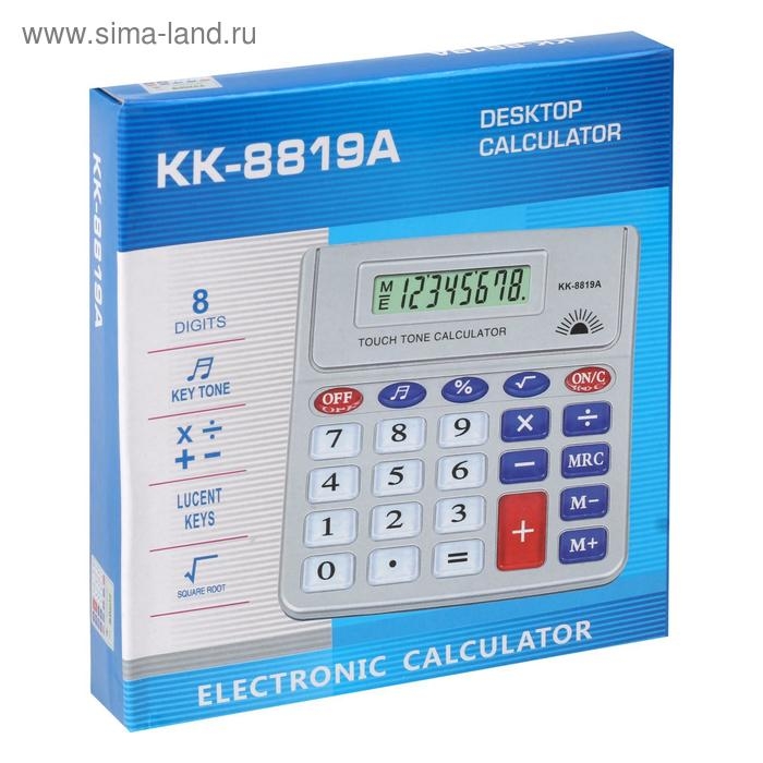 Калькулятор настольный, 8 - разрядный, KK - 8819А, с мелодией Калькулятор настольный, 8 - разрядный, KK - 8819А, с мелодией