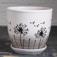 Горшок цветочный Одуванчик 2,5л с подставкой Горшок цветочный Одуванчик 2,5л с подставкой