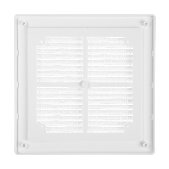 Решетка вентиляционная ZEIN Люкс ЛР200, 200 x 200 мм, с сеткой, разъемная