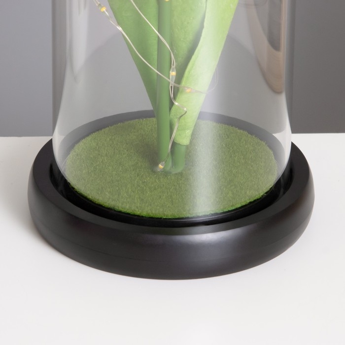 Ночник колба &laquo;Тюльпаны&raquo; LED 3хААА розовый 10,5х10,5х22см