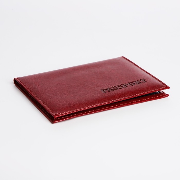 Обложка для паспорта, цвет бордовый