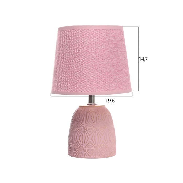 Лампа настольная "Калейдоскоп" 1х40Вт Е14 розовый 20х20х34см