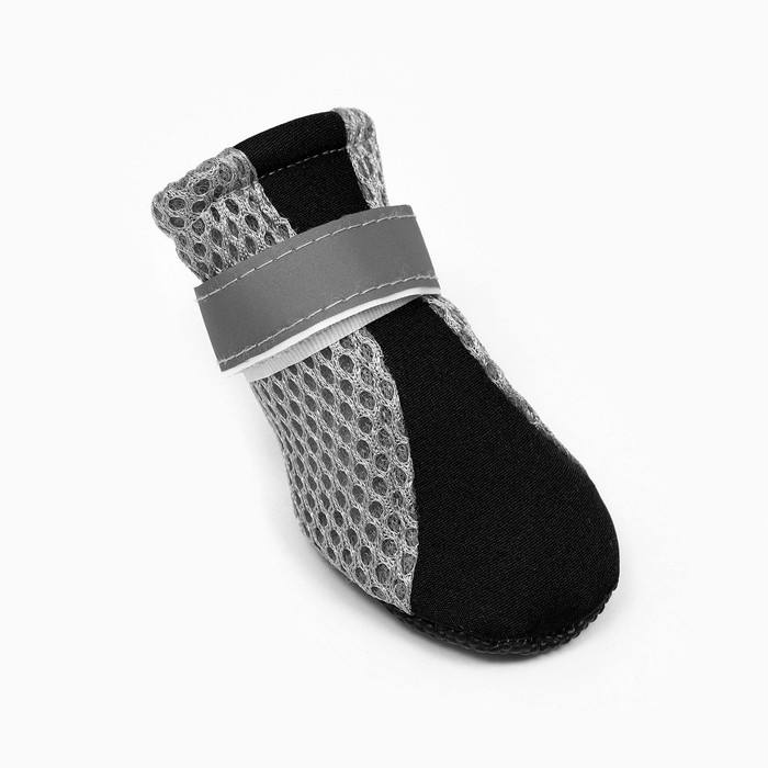 Ботинки для собак Ботинки для собак "Комфорт +", размер M (4, 5 х 3, 6 см), серо-чёрные