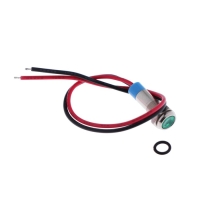 Светодиод, 12 В, 7,8 &times;16,5 мм, посадочный d=6 мм, зеленый