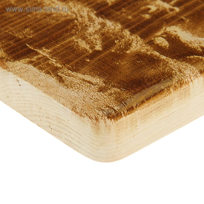 Доска из массива кедра &laquo;Медведь&raquo;, квадратная, 18 &times; 18 см