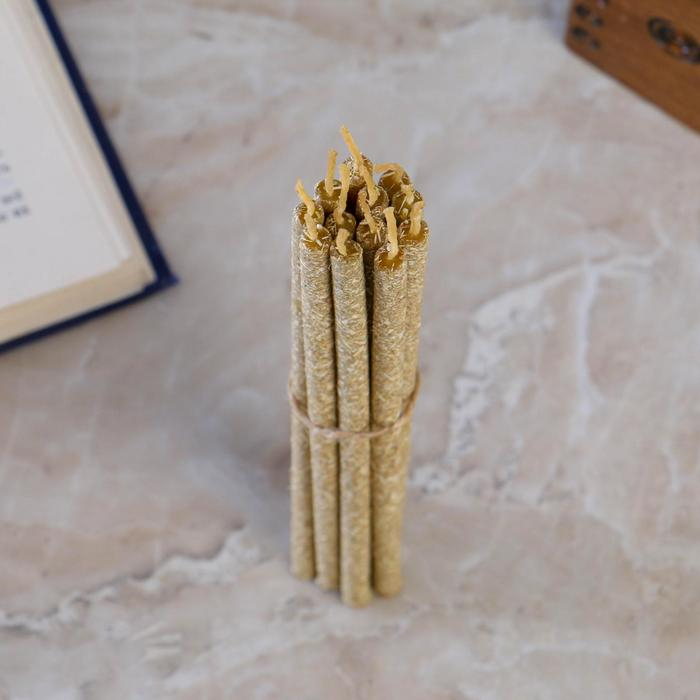 Свеча магическая медовая с ромашкой &laquo;Молитва святой Матроне&raquo;, 12 штук