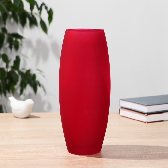 Ваза Ваза "Рубин матовая " d=8см, h=26х10.5 см