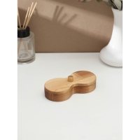 Набор для специй с крышкой Adelica, для соли и перца, пропитано маслом, 12,5&times;6&times;2,5 см, берёза