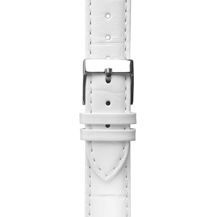 Ремешок для часов, мужской, 20 мм, запряжник 75 мм, горт 115 мм, натуральная кожа, белый Ремешок для часов, мужской, 20 мм, запряжник 75 мм, горт 115 мм, натуральная кожа, белый