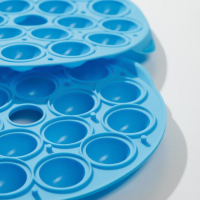 Форма для леденцов Доляна &laquo;Лолли-поп&raquo;, силикон, 26&times;25&times;4 см, 18 ячеек (d=3,7 см), с палочками, цвет МИКС