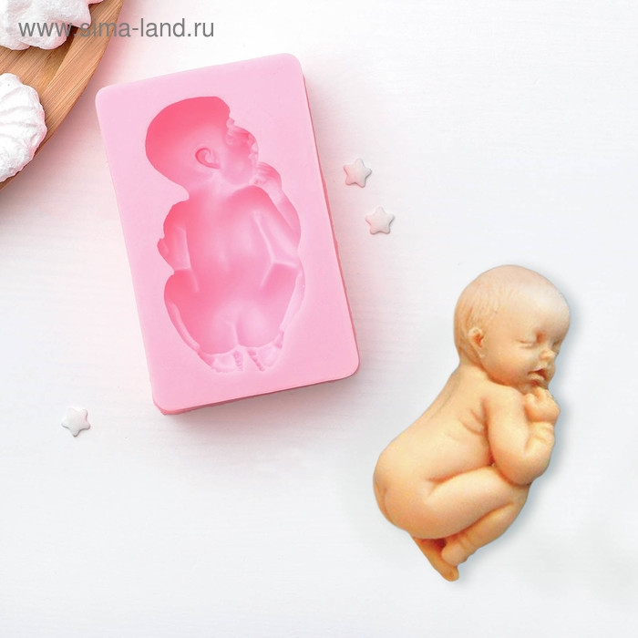 Молд &laquo;Пупсик&raquo;, силикон, 10&times;6,5 см, цвет МИКС