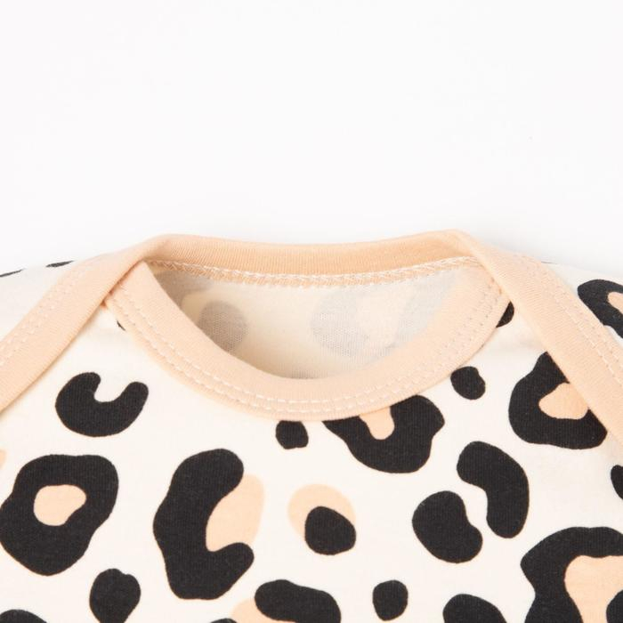 Боди с длинным рукавом Крошка Я &laquo;Леопард&raquo;, рост 68-74 см