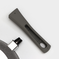 Сковорода, d=26 см, съёмная ручка, стеклянная крышка, антипригарное покрытие, цвет светлый мрамор Сковорода, d=26 см, съёмная ручка, стеклянная крышка, антипригарное покрытие, цвет светлый мрамор