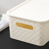 Корзина для хранения с крышкой Виолет «Береста», 3 л, 23,5×17,3×10,5 см, цвет слоновая кость Корзина для хранения с крышкой Виолет «Береста», 3 л, 23,5×17,3×10,5 см, цвет слоновая кость