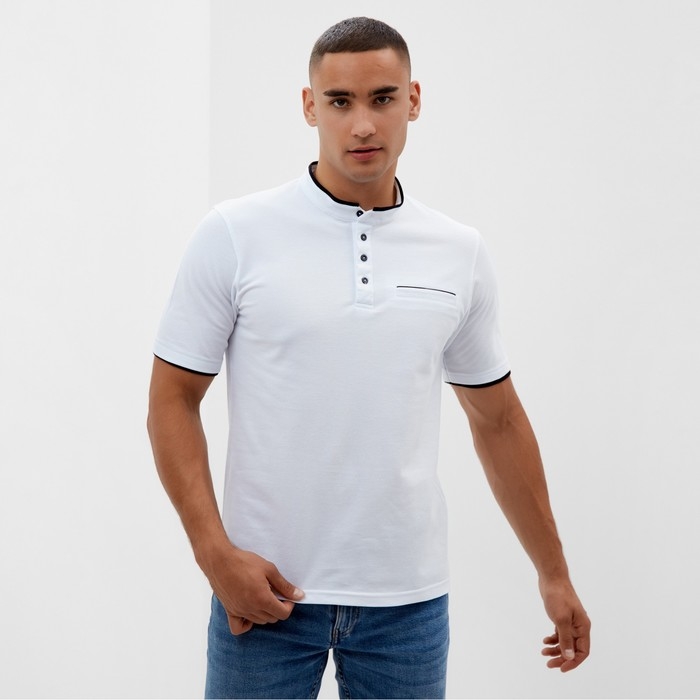 Футболка (поло) мужская MINAKU REGULAR FIT: цвет белый, р-р 50 Футболка (поло) мужская MINAKU REGULAR FIT: цвет белый, р-р 50