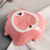 Блюдо керамическое &laquo;Голубки на листочке&raquo;, 16&times;6,5 см, цвет розовый