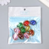 Бусины для творчества пластик "Кабошон с кантом" набор 10 шт МИКС 1,2х1,6х2 см Бусины для творчества пластик "Кабошон с кантом" набор 10 шт МИКС 1,2х1,6х2 см