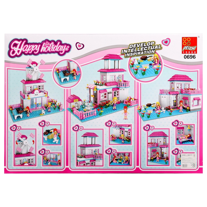 Конструктор Девочки &laquo;Вилла&raquo;, 3 в 1, 466 деталей