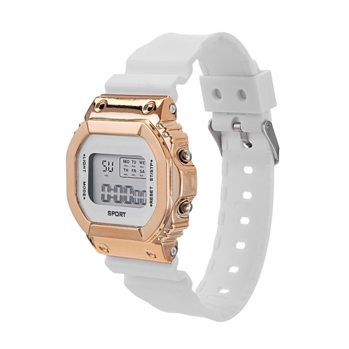 Часы наручные электронные Sport, ремешок силикон, белые Часы наручные электронные Sport, ремешок силикон, белые