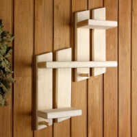 Полка "Ступенька" 2 крючка 10 &times; 46 &times; 64см, липа "Добропаровъ"