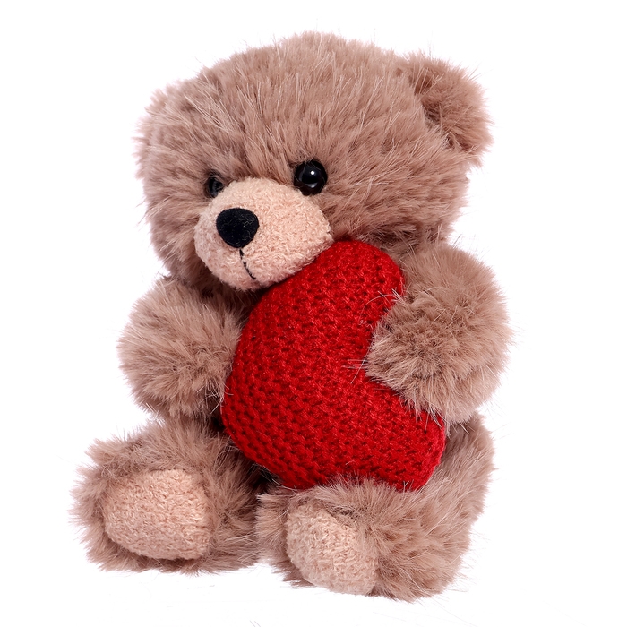 Мягкая игрушка &laquo;Мишка с сердцем&raquo;, цвет коричневый, 14 см