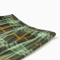 Комплект (футболка/брюки) мужской, цвет зеленый/клетка, размер 54