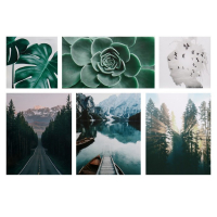 Модульная картина "Вечер" 114х70 см (30х30, 30х30, 38х47, 38х47, 38х47, 54х30) 114х70 см