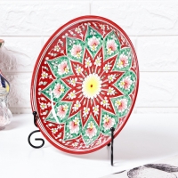 Ляган Риштанская Керамика "Цветы", 25 см, красный Ляган Риштанская Керамика "Цветы", 25 см, красный