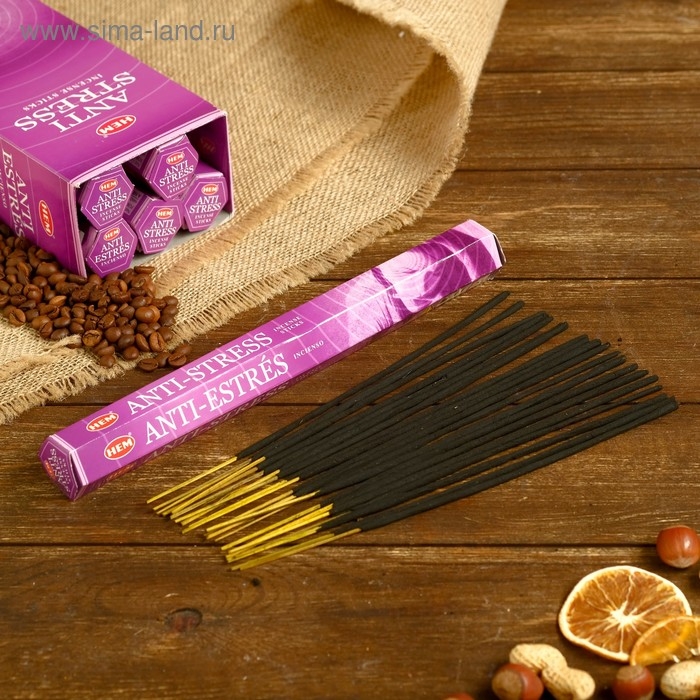 Благовония Благовония "HEM" 20 палочек угольные anti stress