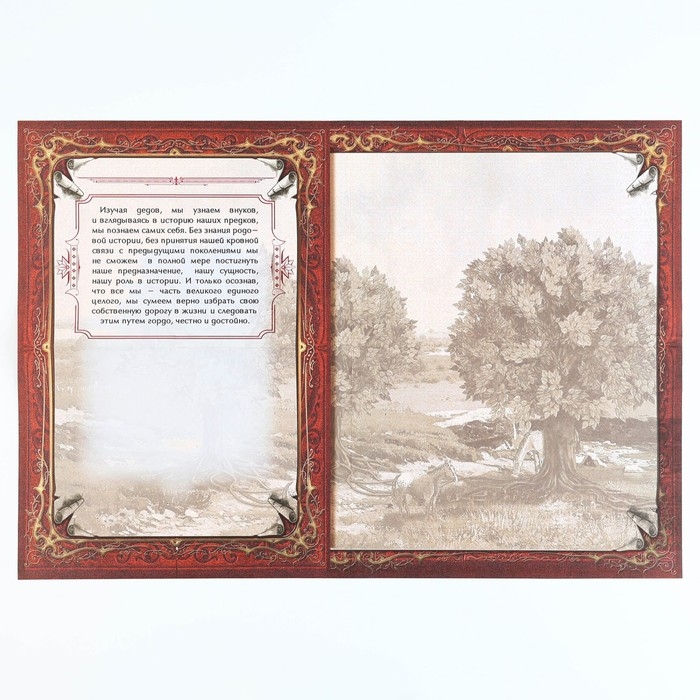 Родословная книга новогодним пояском &laquo;Новый год: Дед мороз&raquo;, 16,5 х 24 см.