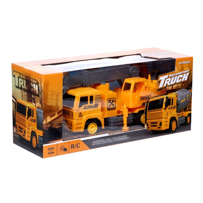 Грузовик радиоуправляемый &laquo;Стройка&raquo;, с краном, работает от батареек