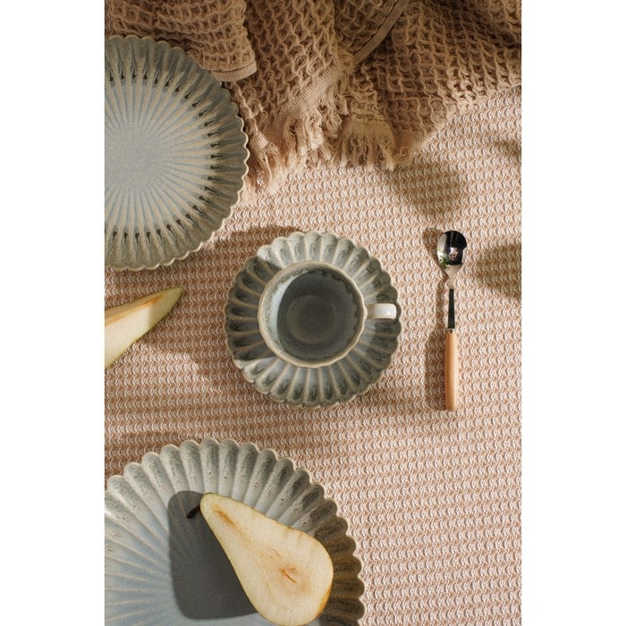 Кофейная пара фарфоровая SL Home «Эхо Крита», 2 предмета: чашка 180 мл, блюдце d=15,5 см, цвет голубой Кофейная пара фарфоровая SL Home «Эхо Крита», 2 предмета: чашка 180 мл, блюдце d=15,5 см, цвет голубой