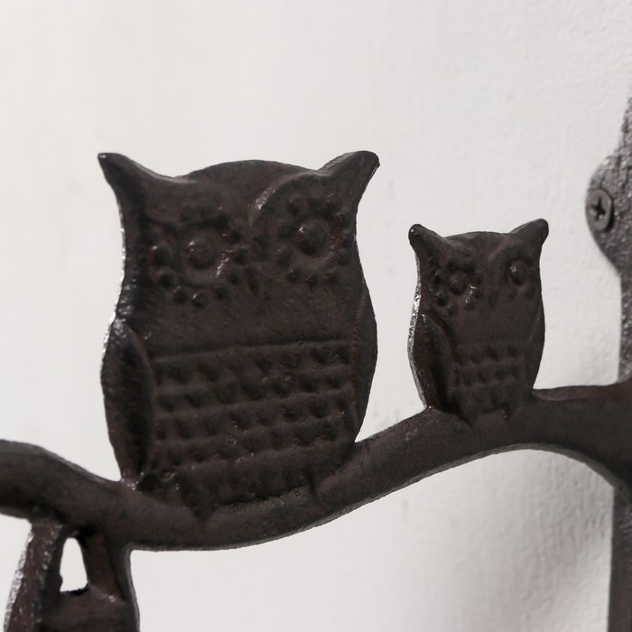 Колокол сувенирный чугун Колокол сувенирный чугун "Сова с совёнком на ветке" 20х10,5х17 см