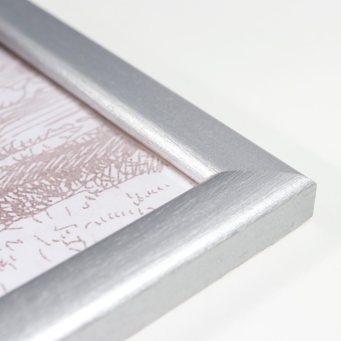 Фоторамка сосна с19 серебро 30х40 см (пластиковый экран)