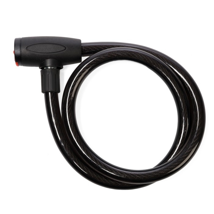 Замок навесной велосипедный ТУНДРА, 20х1200 мм., 2 ключа , цвет черный Замок навесной велосипедный ТУНДРА, 20х1200 мм., 2 ключа , цвет черный