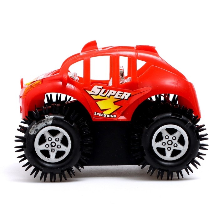 Джип-перевёртыш &laquo;Трюкач&raquo;, работает от батареек, цвет красный
