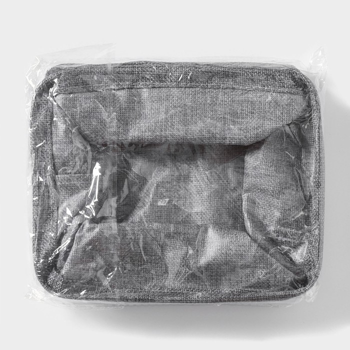 Корзинка для мелочей с ручками Доляна &laquo;Тильма&raquo;, 20&times;16&times;13 см, цвет серый