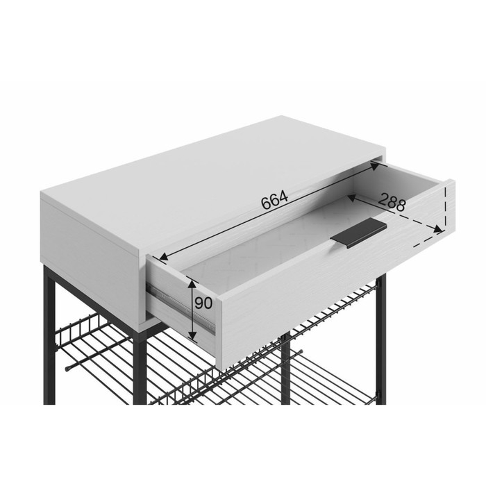 Обувница "Краш" 750х344х905, Черный муар/Дуб крафт золотой