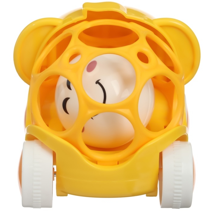 Машинка - погремушка &laquo;Обезьянка&raquo;, с эластичными элементами, Крошка Я