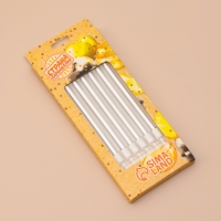 Свечи в торт коктейльные "Шайн", 10 см, 18 шт, серебряный металлик