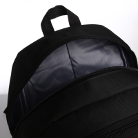 Рюкзак школьный, 2 отдела на молнии, 3 кармана, цвет чёрный/красный