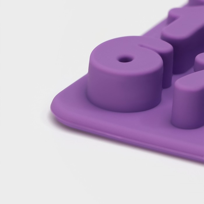 Форма для кондитерских украшений Доляна «Цифры», силикон, 16×16×2 см, 20 ячеек (2,9×2,2 см), цвет МИКС Форма для кондитерских украшений Доляна «Цифры», силикон, 16×16×2 см, 20 ячеек (2,9×2,2 см), цвет МИКС