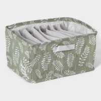 Органайзер для хранения белья Доляна Leaves, 9 ячеек, 25×33×16 см, цвет зелёный Органайзер для хранения белья Доляна Leaves, 9 ячеек, 25×33×16 см, цвет зелёный