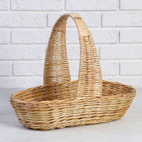 Корзина продуктовая, 45&times;23&times;10/35 см, ручное плетение, ива