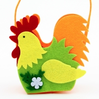 Пасхальный декор корзинка &laquo;Петушок&raquo; 6 &times; 13 &times; 20 см